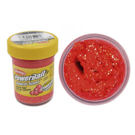Berkley - Power Bait Extra Scent - Pstruhové Těsto - Losos Jikra Červená + Glitter 50g
