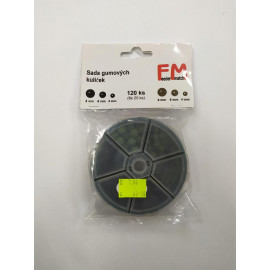 FeederMatch Sada gumových kuliček (černé a zelené) 8mm + 6mm + 4mm 120ks