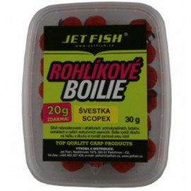 JETFISH Rohlíkové boilies - ŠVESTKA/SCOPEX