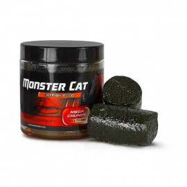 Pelety na sumce Monster Cat  Mega Chunks Černý Halibut 65 x 35mm
