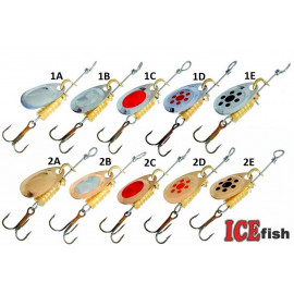 ICE Fish rotační třpytka Mikro Spin vel. 0 / délka  4cm / 2g - 1E