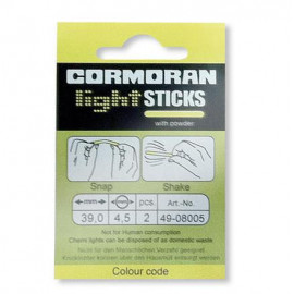 Chemické světlo CORMORAN s klipem na průměr špičky 3,3-3,7mm - žluté (2ks) 
