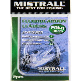 MISTRALL Fluorocarbon leaders 30cm - 20kg(2ks)