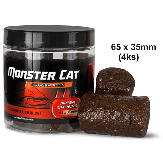 Monster Cat sumcové pelety 65x35mm 4ks Fresh Liver