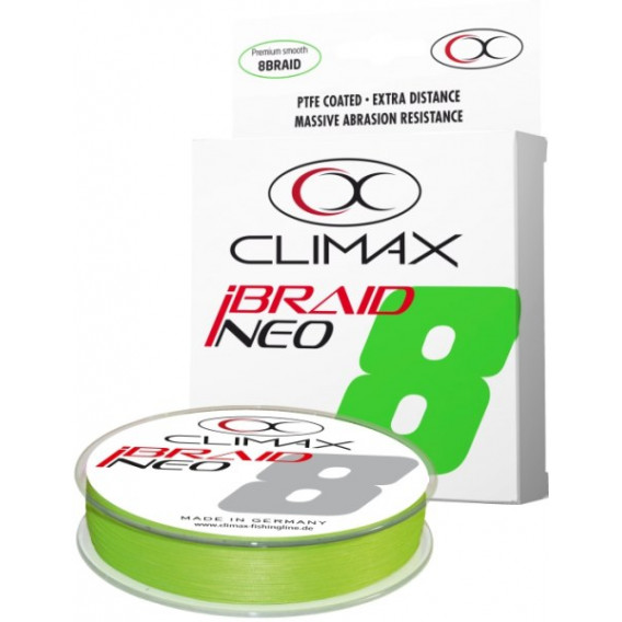 Přívlačová šňůra Climax iBraid NEO fluo -chartreuse 135m/0,12mm / 8,5k