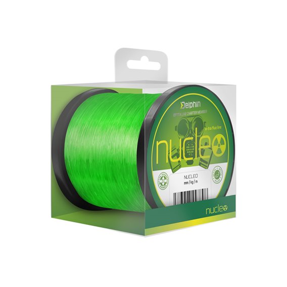 Kaprařský vlasec NUCLEO / fluo zelený-0,35mm 10,4kg 600m