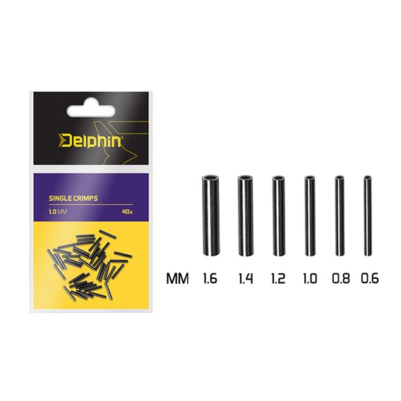 Delphin Single CRIMPS /40ks-0.6mm