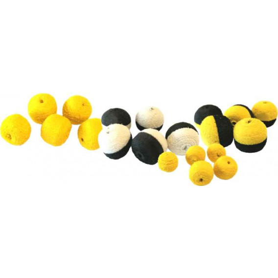 Zig Rig ball boilies plovoucí 5 ks 13mm černo-žlutá