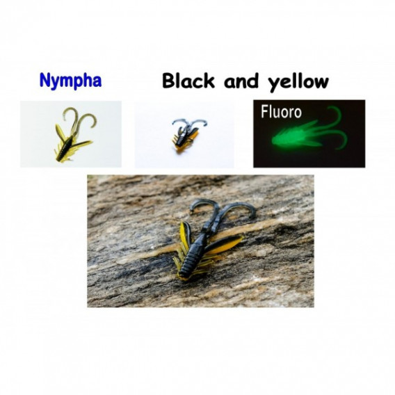 Nympha, 40 mm, 0,9 g Varianta: Orange with black glitter-Z00103