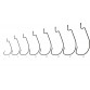 Mistrall offsetový háček Wide worm s očkem, velikost 4, black nickel, 10 ks/bal-MSB2315004