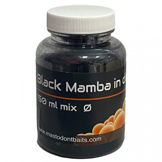 Mastodont Baits Black Mamba v dipu 150ml mix průměrů-BM01027