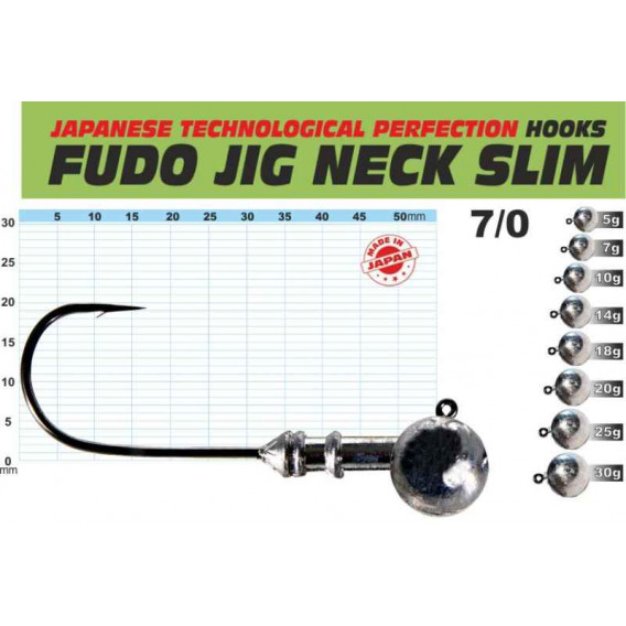 FUDO JIG PROFI Slim s nálitkem 7/0 balení 3ks 10g