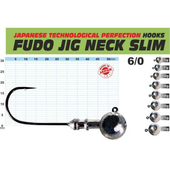 FUDO JIG PROFI Slim s nálitkem 6/0 balení 3ks 5g
