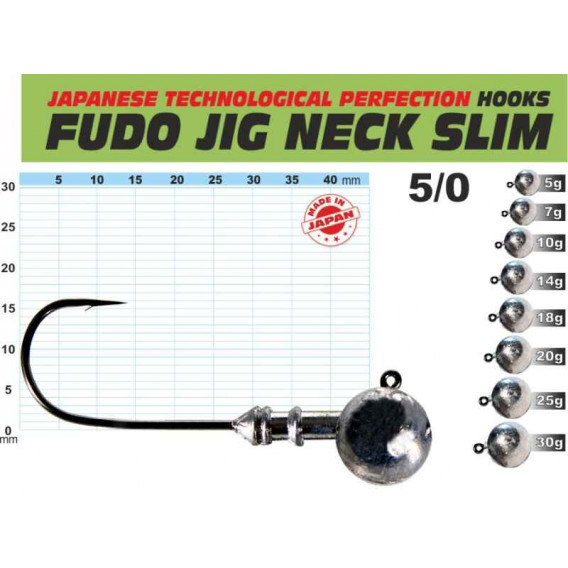 FUDO JIG PROFI Slim s nálitkem 5/0 balení 3ks 5g