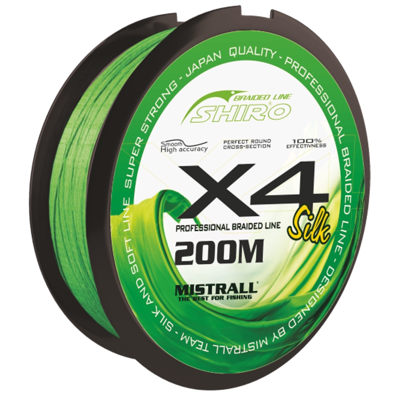 Mistrall šňůra Shiro braided line X4 0,17mm 200m zelená-MZM3424017