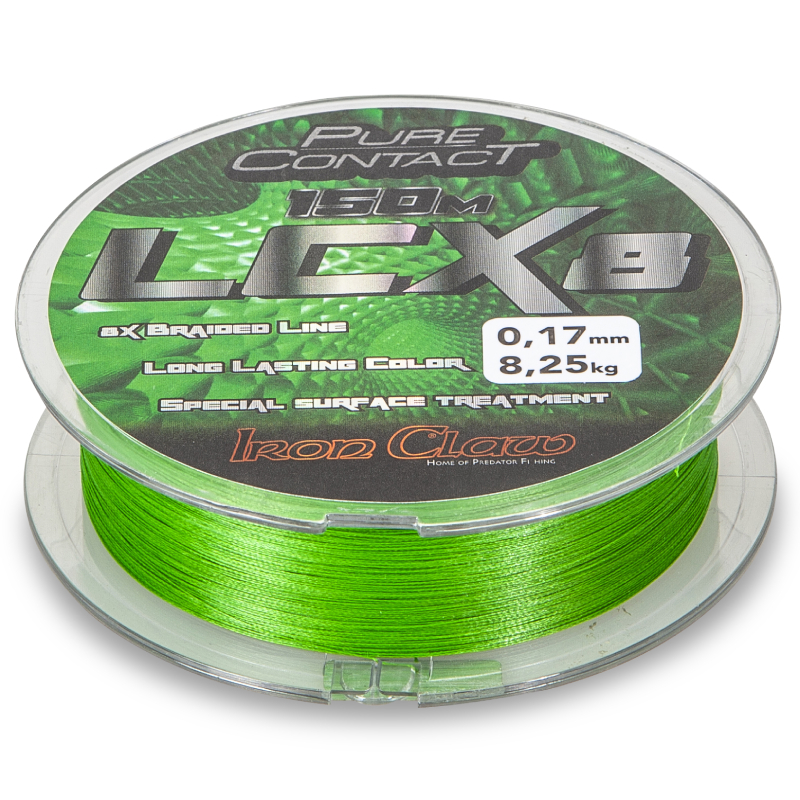 Iron Claw šňůra LCX8 150m 0,10mm zelená-1411410