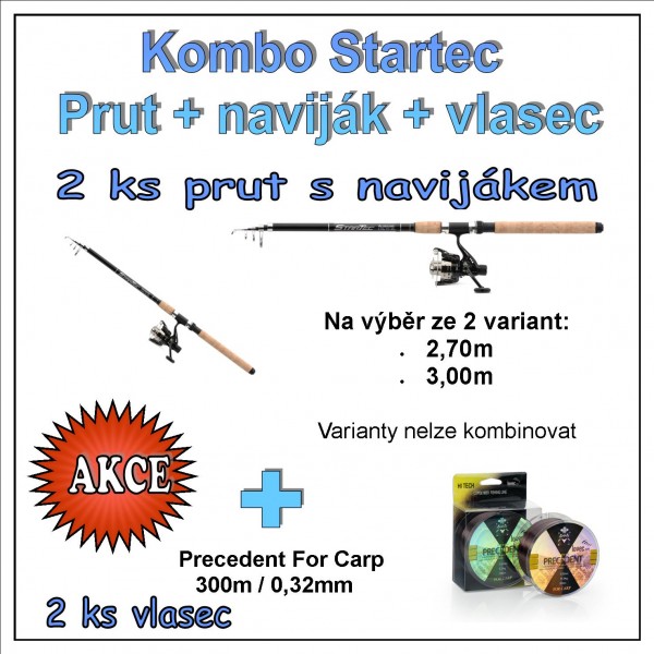 Saenger Kombo Startec Prut + naviják + vlasec 1 + 1 Varianta 2,70m-5799005SET