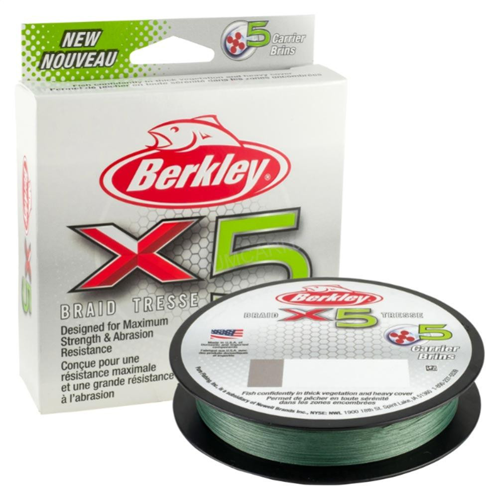 BERKLEY - Pletená šňůra X5 0,12mm/12,1kg/150m zelená