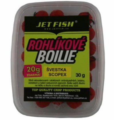 JetFish - Rohlíkové boilies - ŠVESTKA/SCOPEX