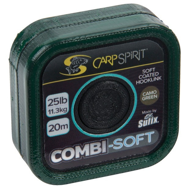 Carp Spirit - Pletenka Combi - Soft - 35lb / 20m / 15,90kg - Camo zelená