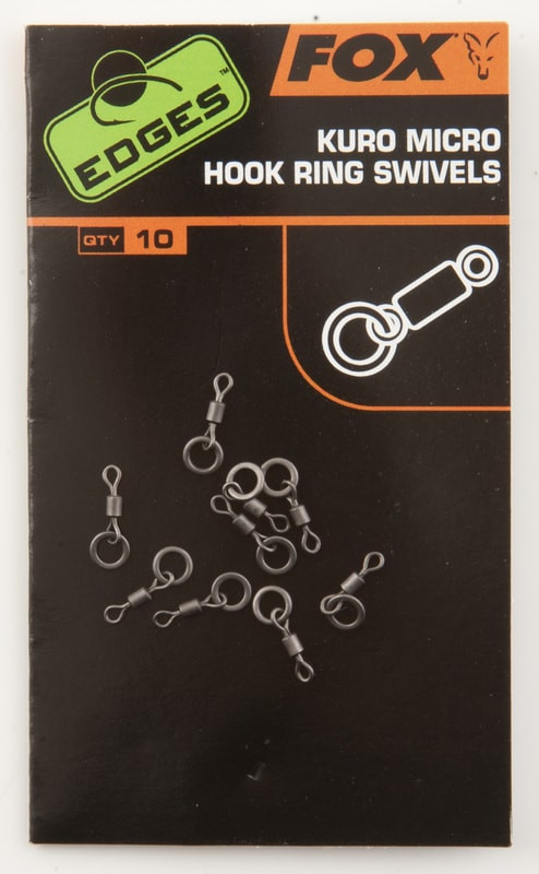 FOX Kuro Micro Hook Ring Swivels 10ks