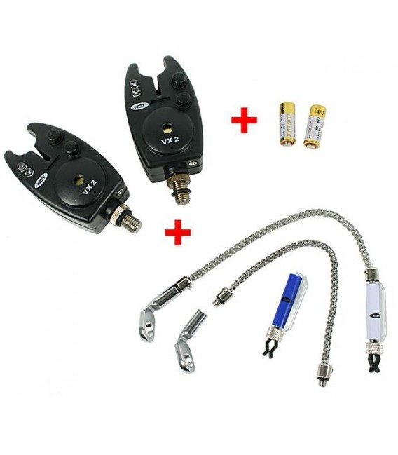 NGT - 2x Hlásič Bite Alarm VX2 + 2x Řetízkový Swinger + 2x baterky ZDARMA!