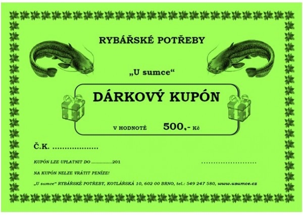 DÁRKOVÝ KUPÓN 2000 - TIŠTĚNÝ