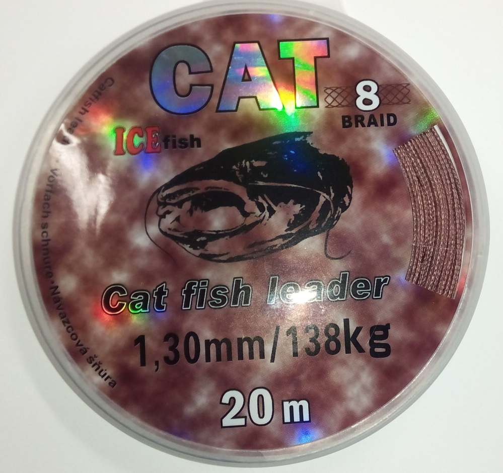 Pletenka Ice Fish Cat Fish Leader - 1,30mm / 20m / 138kg