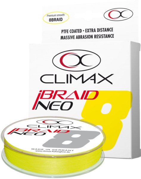 Přívlačová šňůra Climax iBraid NEO yellow 135m/0,06mm / 3,2kg