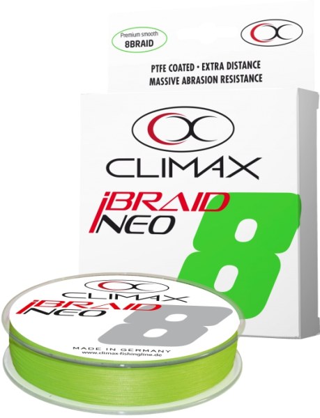 Přívlačová šňůra Climax iBraid NEO fluo -chartreuse 135m/0,18mm / 15,7