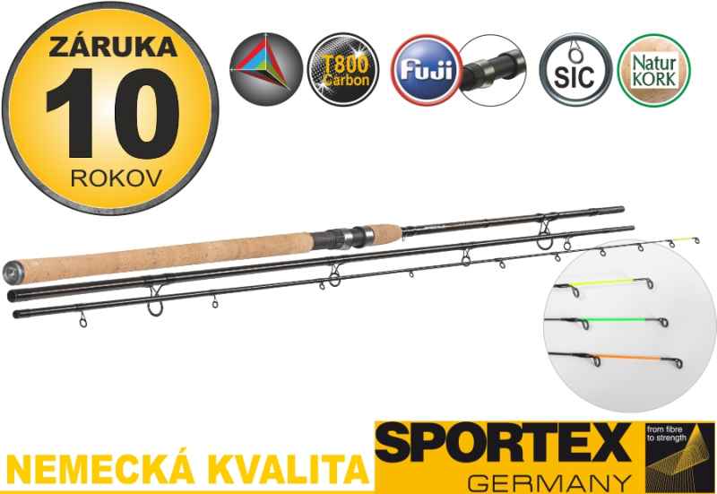 Sportex Xclusive Medium Light Feeder NT 2ks: 60-120g, 360cm M80