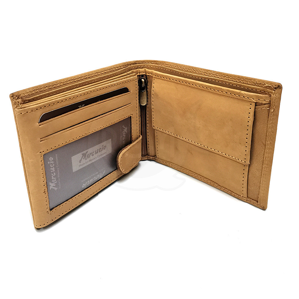 MERCUCIO - Kožená peněženka sv. hnědá - KAPR LYSEC