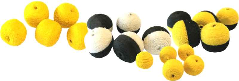 Zig Rig ball boilies plovoucí 5 ks 13mm černo-žlutá