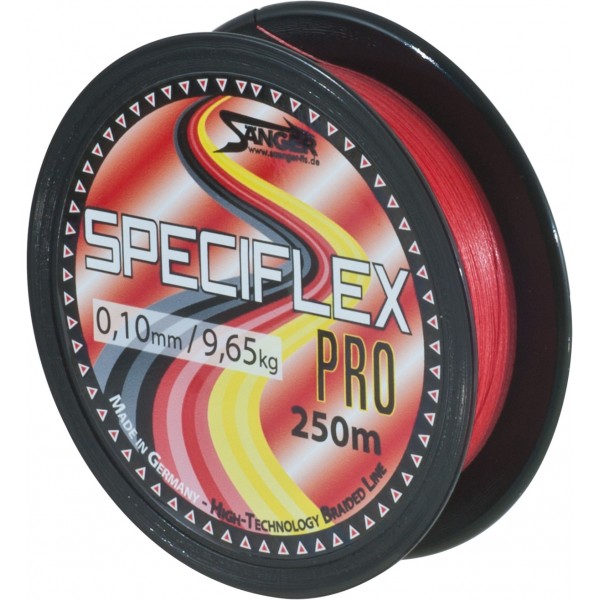 Pletená šňůra Saenger Speciflex Pro, 250m červená průměr: 0,55 mm-1404055