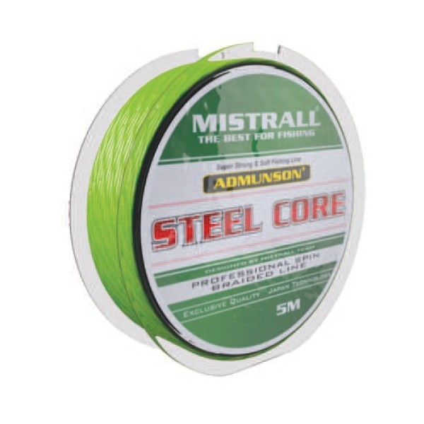 Mistrall pletená šňůra s ocelovým jádrem Admuson Steel Core průměr: 0,09 mm-MZM3427009