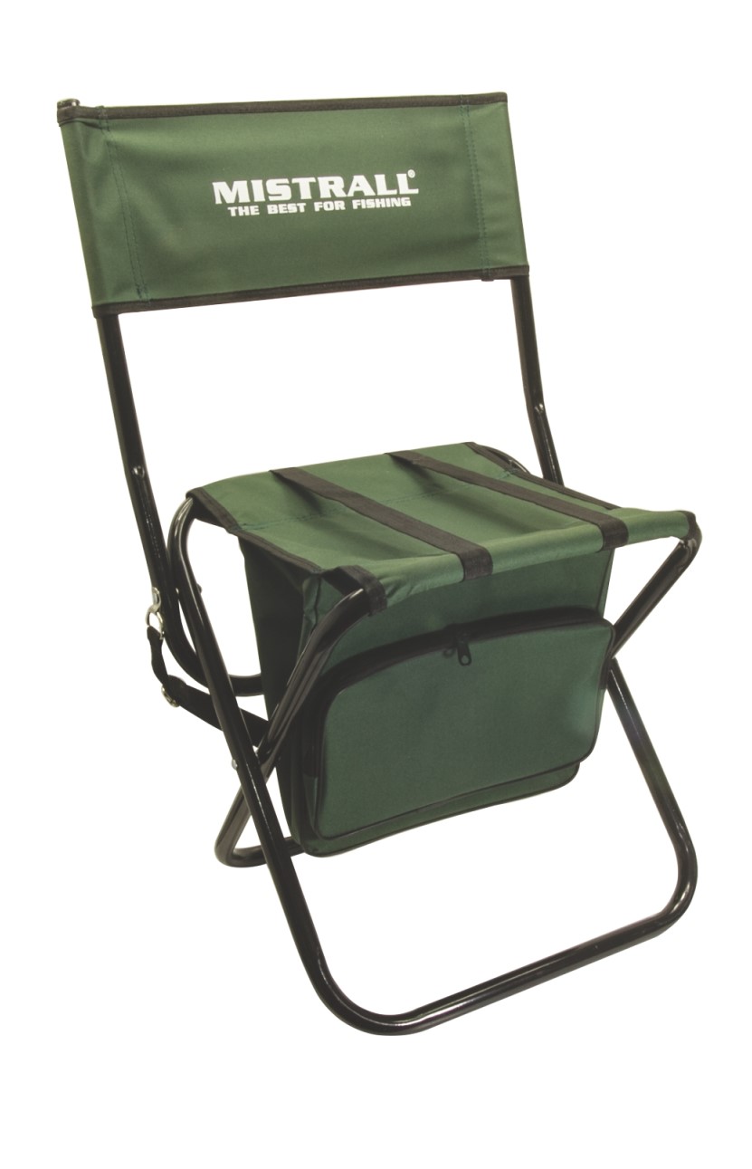 Mistrall rybářská židle s opěrátkem a taškou, zelená-MAM6008820