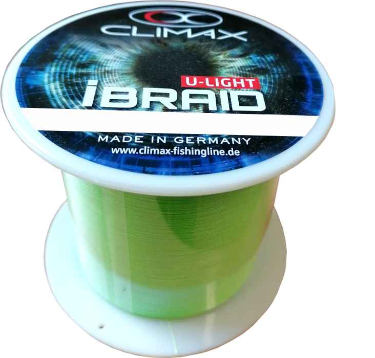 Pletená šňůra iBraid U-Light neon-zelená 3000m 0,04mm
