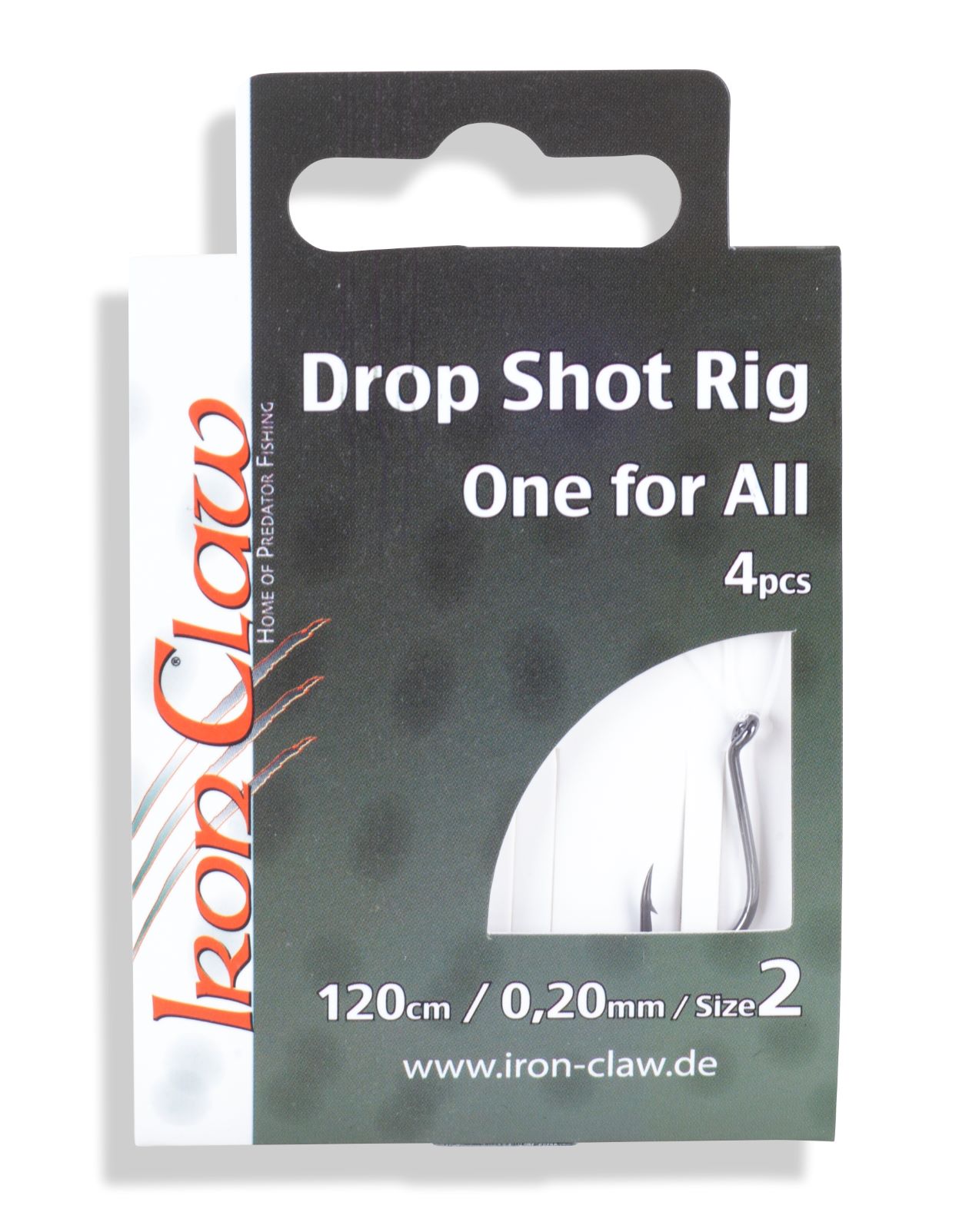Iron Claw návazce Drop Shot Rigs 2 háčky průměr 0,20 mm 4 ks-8677500