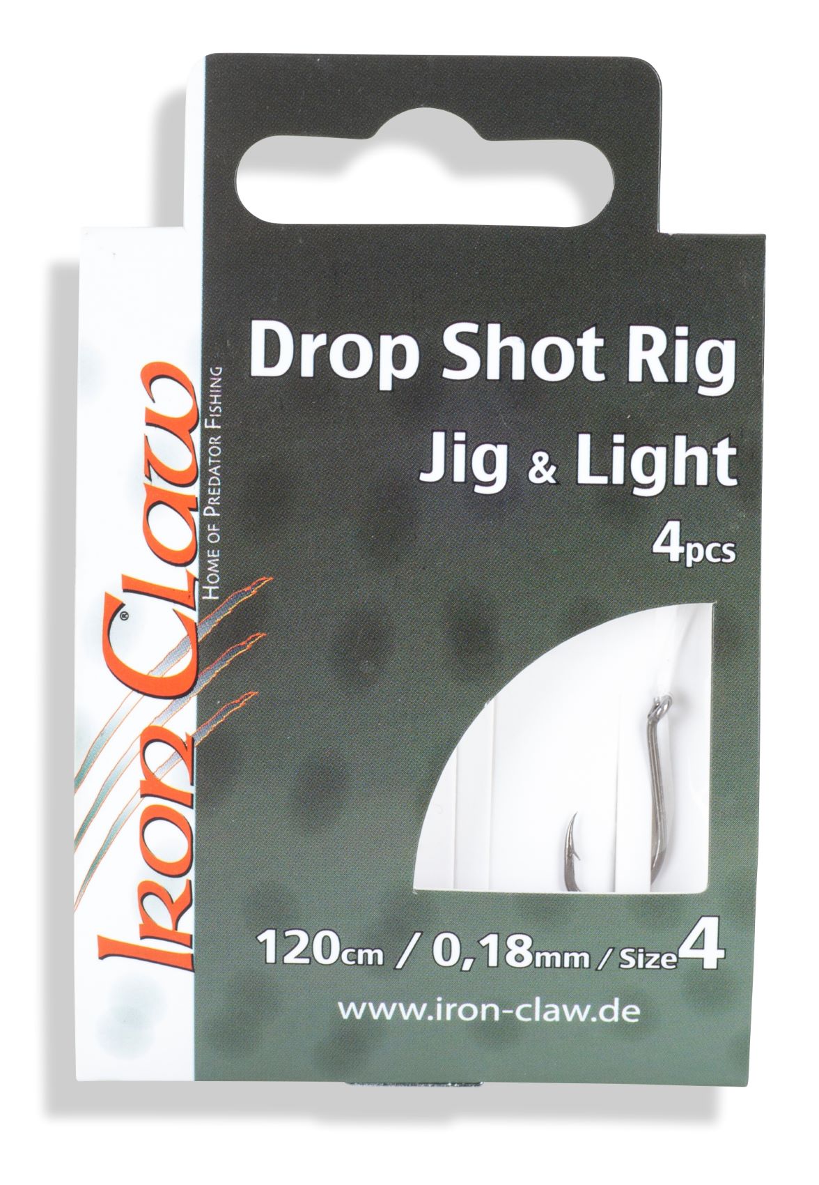 Iron Claw návazce Drop Shot Rigs 4 háčky průměr 0,18 mm 4 ks-8677510