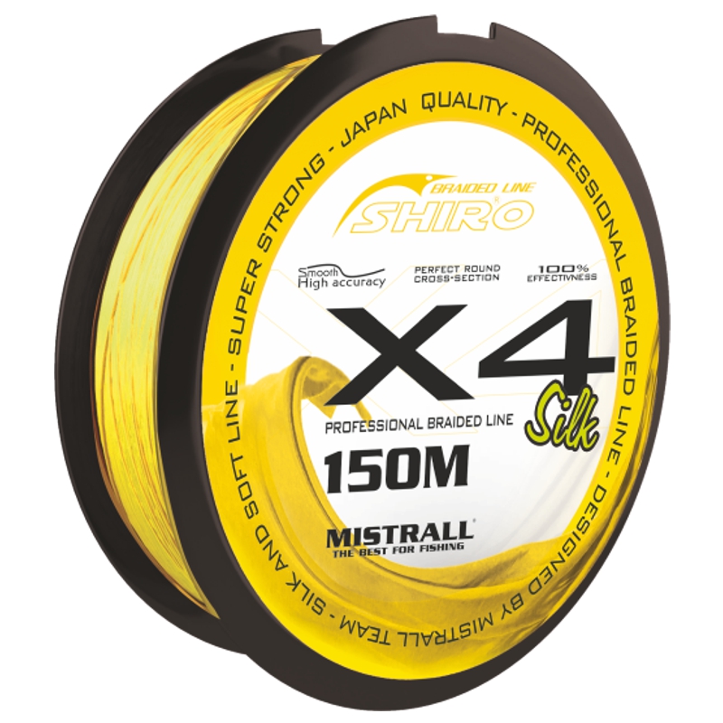 Mistrall šňůra Shiro braided line X4 0,15mm 150m fluo-MZM3420115